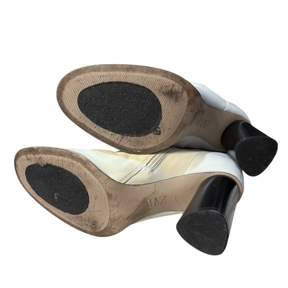 Zara Leather High Heel Ankle Boots - Picture 9 of 12